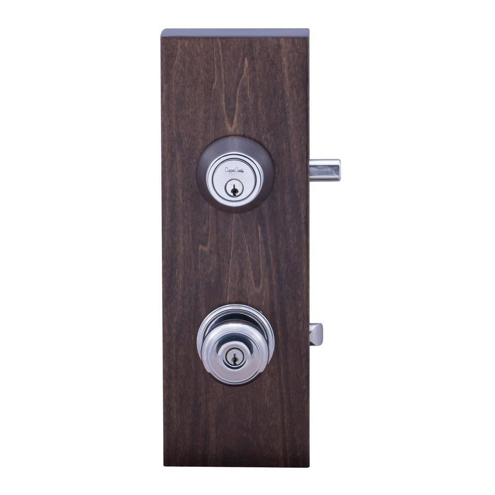 Copper Creek Colonial Polished Stainless Entry Door Knob with Deadbolt CKDB141PS