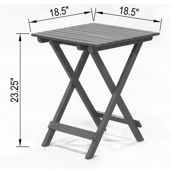 Wood Patio Folding Side Table