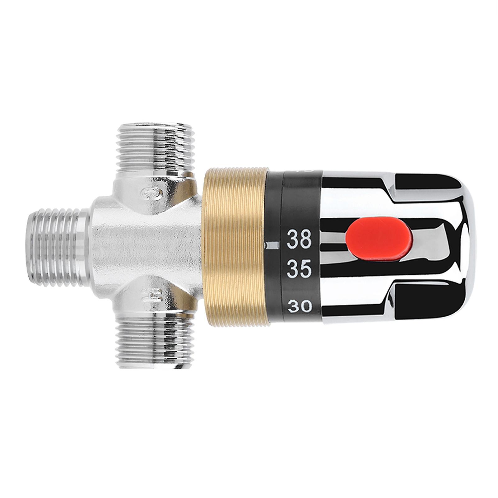 G1/2in Bathtub Thermostatic Mixing Valve Water Temperature Pipe Basin Thermostat Control