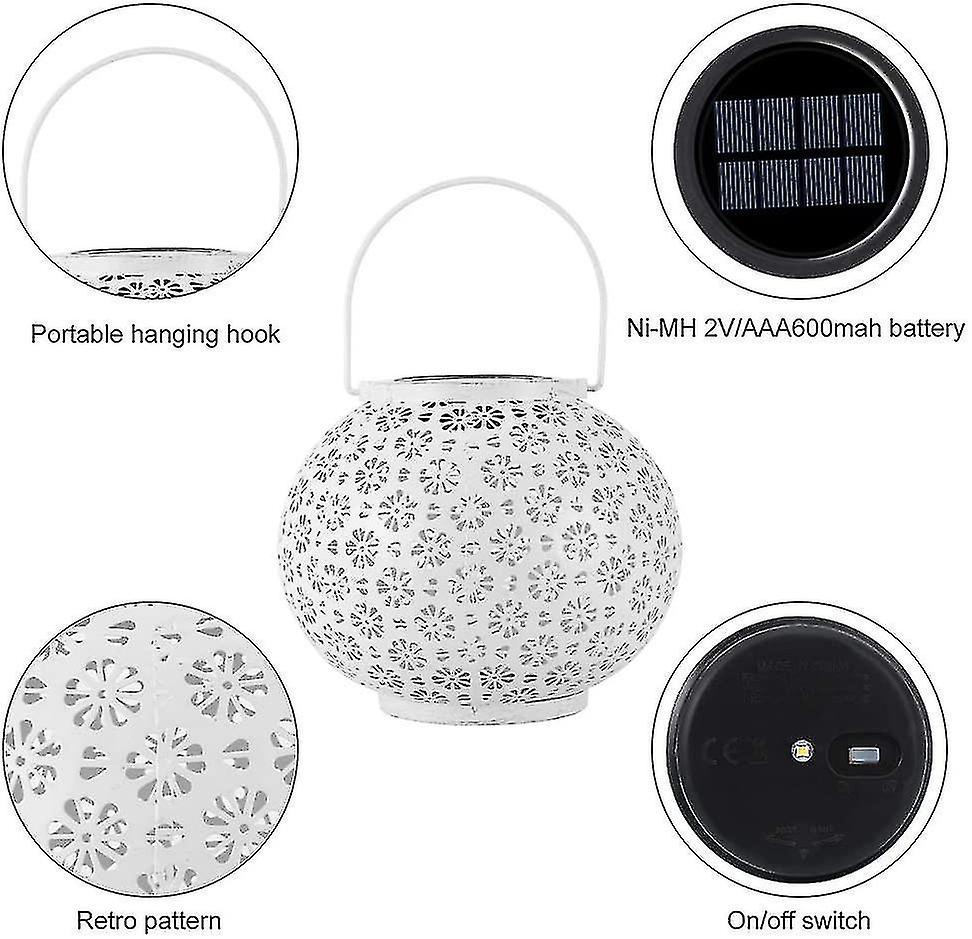 Miman Solar Lantern Light， Garden Lantern Solar Powered Waterproof Ip65， Led Lights