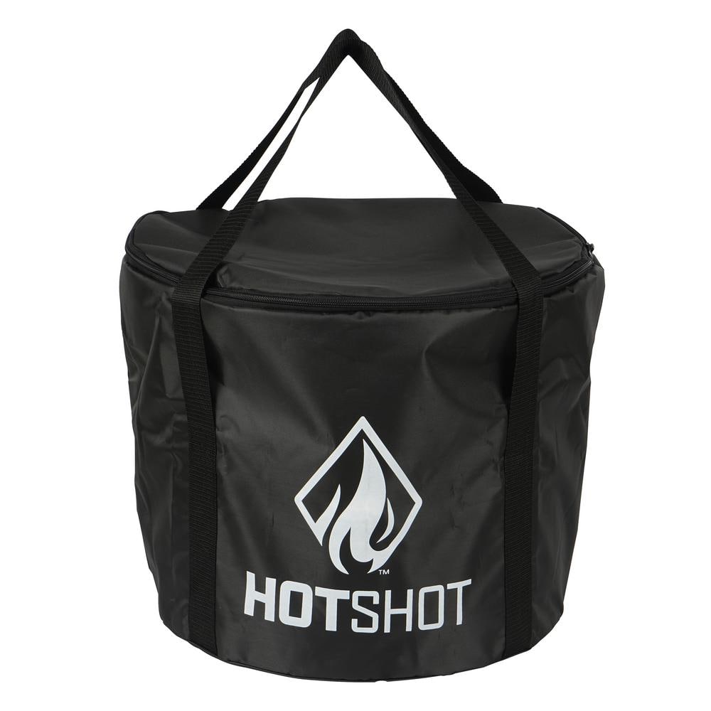 HotShot Traveler Portable Low Smoke 15 in. Round Wood-Burning Fire Pit in Stainless Steel with Carry Bag 52259