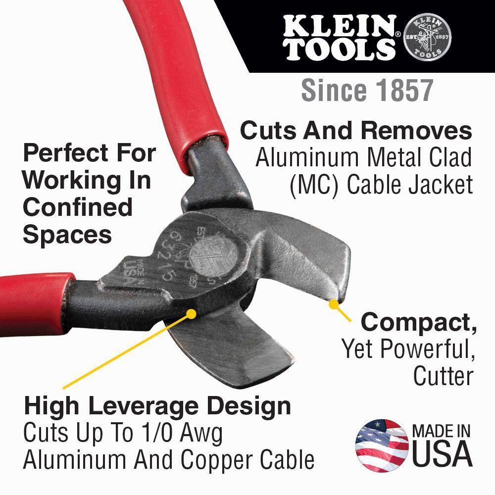 Klein Tools High-Leverage Compact Cable Cutter 63215