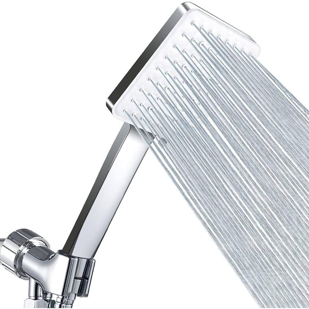 YASINU 6-Spray Patterns 1.8 GPM 4 in. Wall Mount Handheld Shower Head in Chrome YNAC117CH