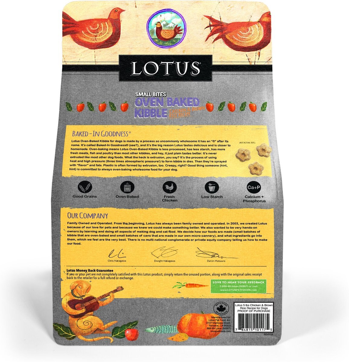 Lotus Oven-Baked Small Bites Good Grains Chicken Recipe Adult Dry Dog Food