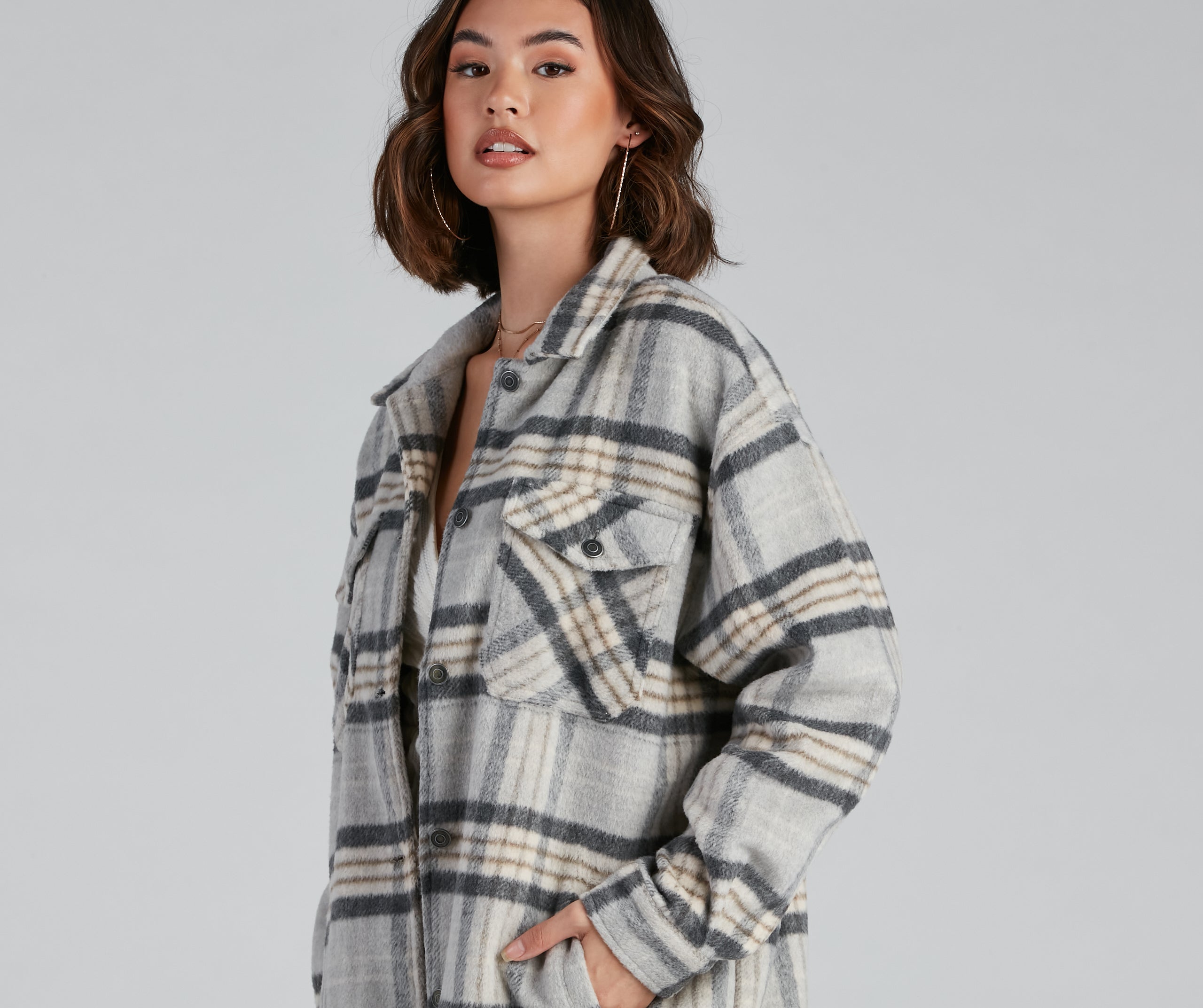 Cozy Casual Plaid Wool Shacket