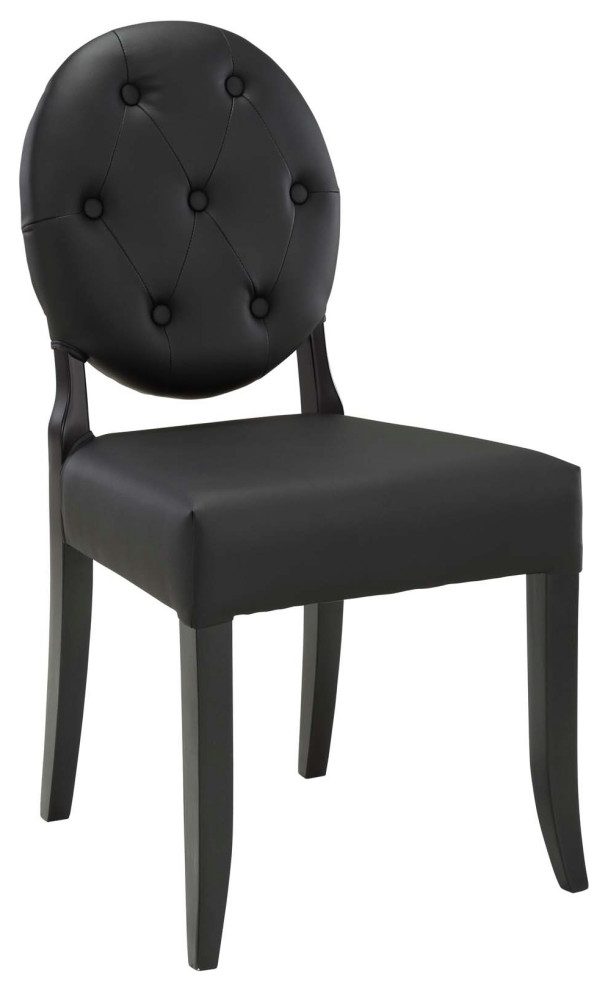 Button Tufted Faux Leather Dining Side Chair   Transitional   Dining Chairs   by Modway  Houzz