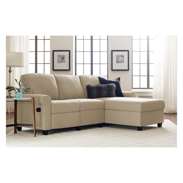 Copenhagen Reclining Sectional With Right Storage Chaise Serta