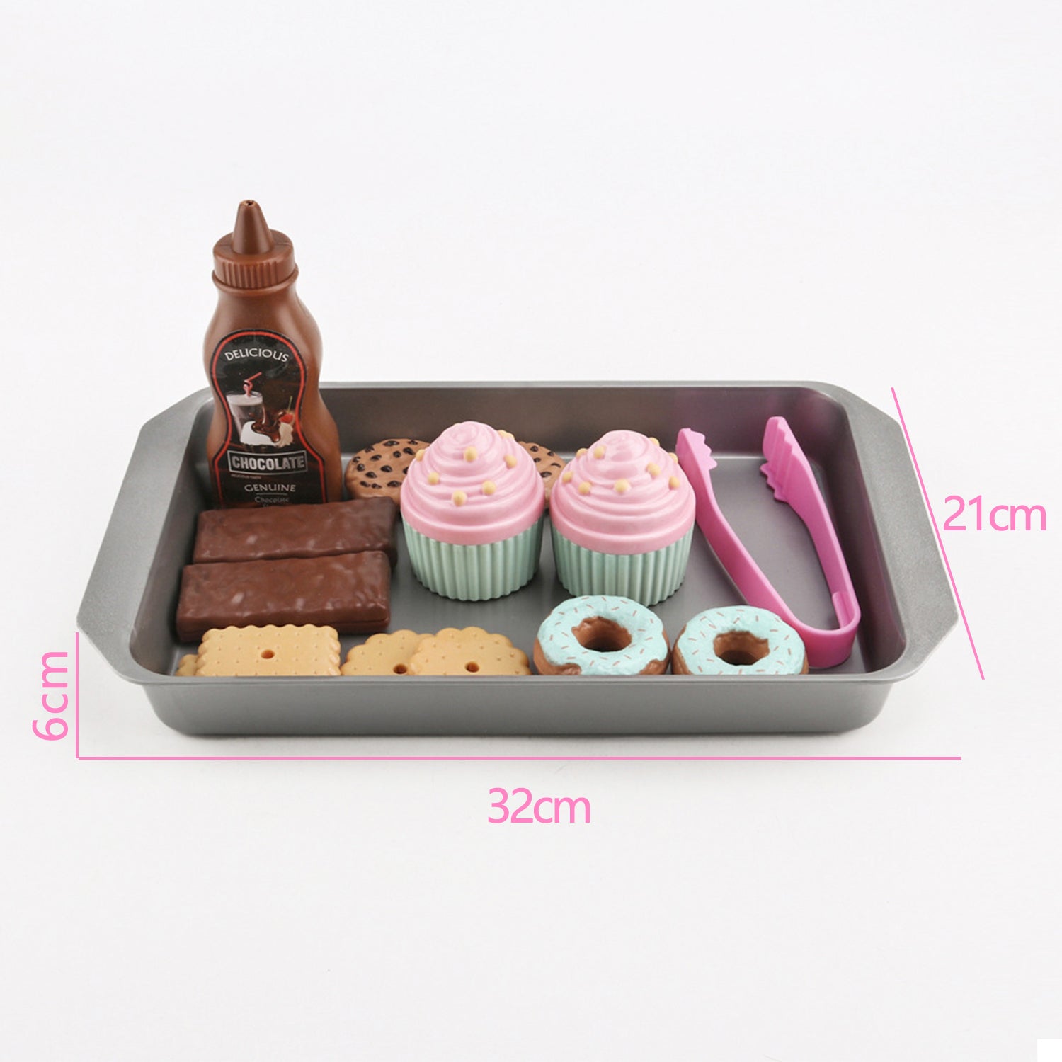 Cookie Play Food Set, Pretend Play Kitchen Set ,Toddlers Pretend Food Playset Children Toy ABS,Plastic Play Food Toys for Girls Boys 3 4 5 6 7 8 Year Old