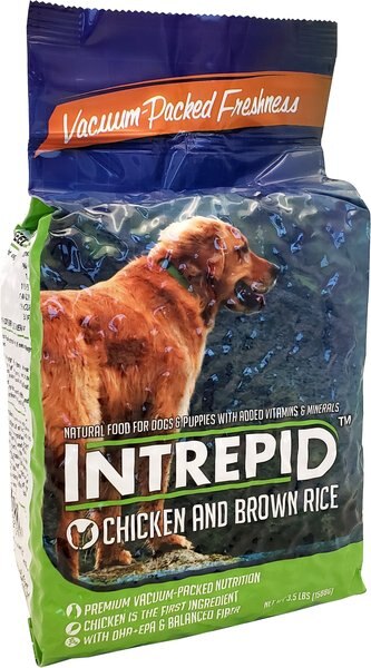 Intrepid Chicken and Brown Rice Dry Dog Food， 3.5-lb bag