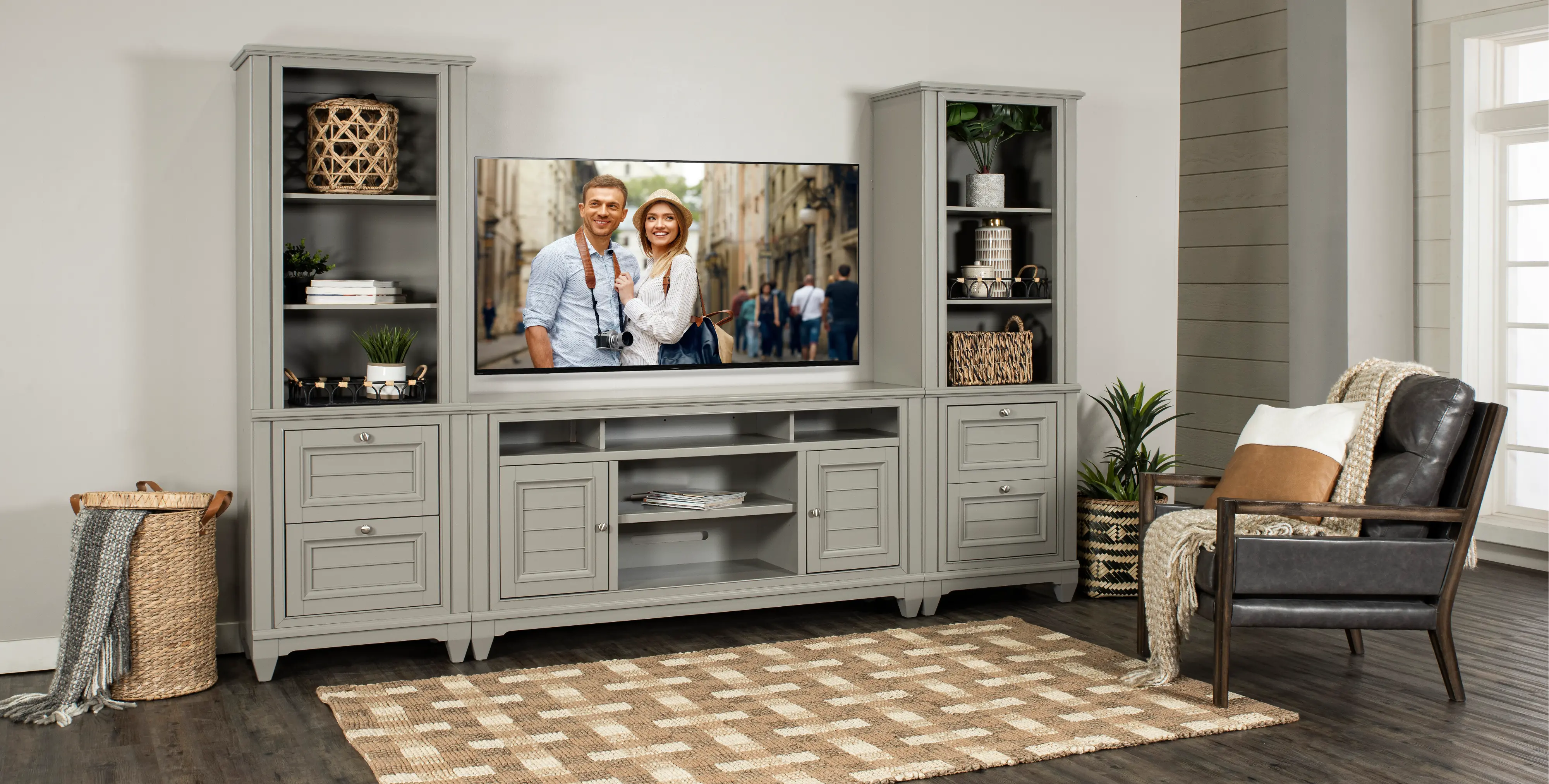 Belmar Twilight Gray Entertainment Center