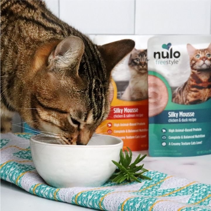 Nulo Freestyle Silky Mousse Chicken and Duck Recipe Grain-Free Wet Cat Food， 2.8-oz， case of 24