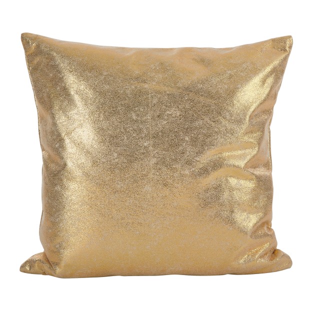 Shimmering Metallic Design Down Filled Throw Pillow Saro Lifestyle