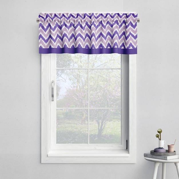 Bacati Mixnmatch Purple Chevron Zigzag Window Valance