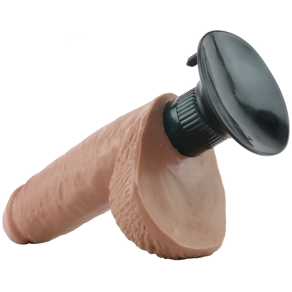 King Cock 7 Inch Vibrating Ballsy Dildo in Tan