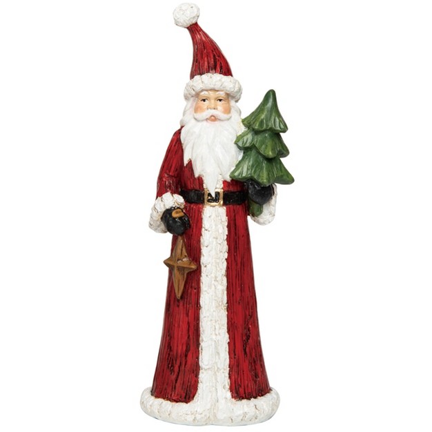 Transpac Resin 10 In Multicolored Christmas Classic Rustic Santa Decor