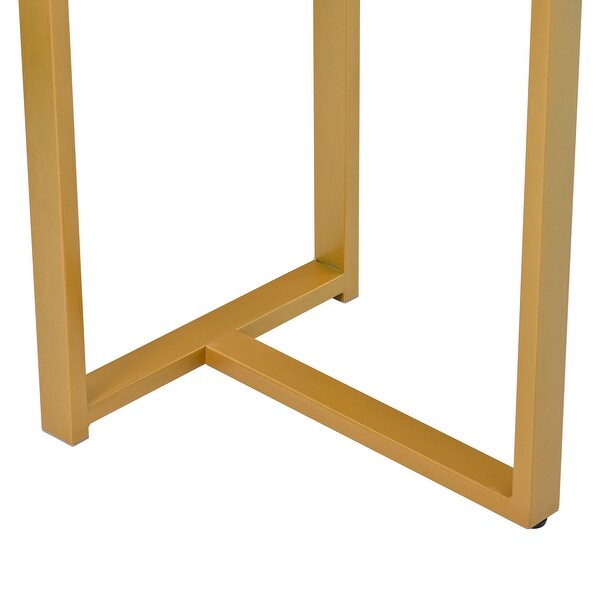 Modern Console Table Entryway Table with Metal Frame