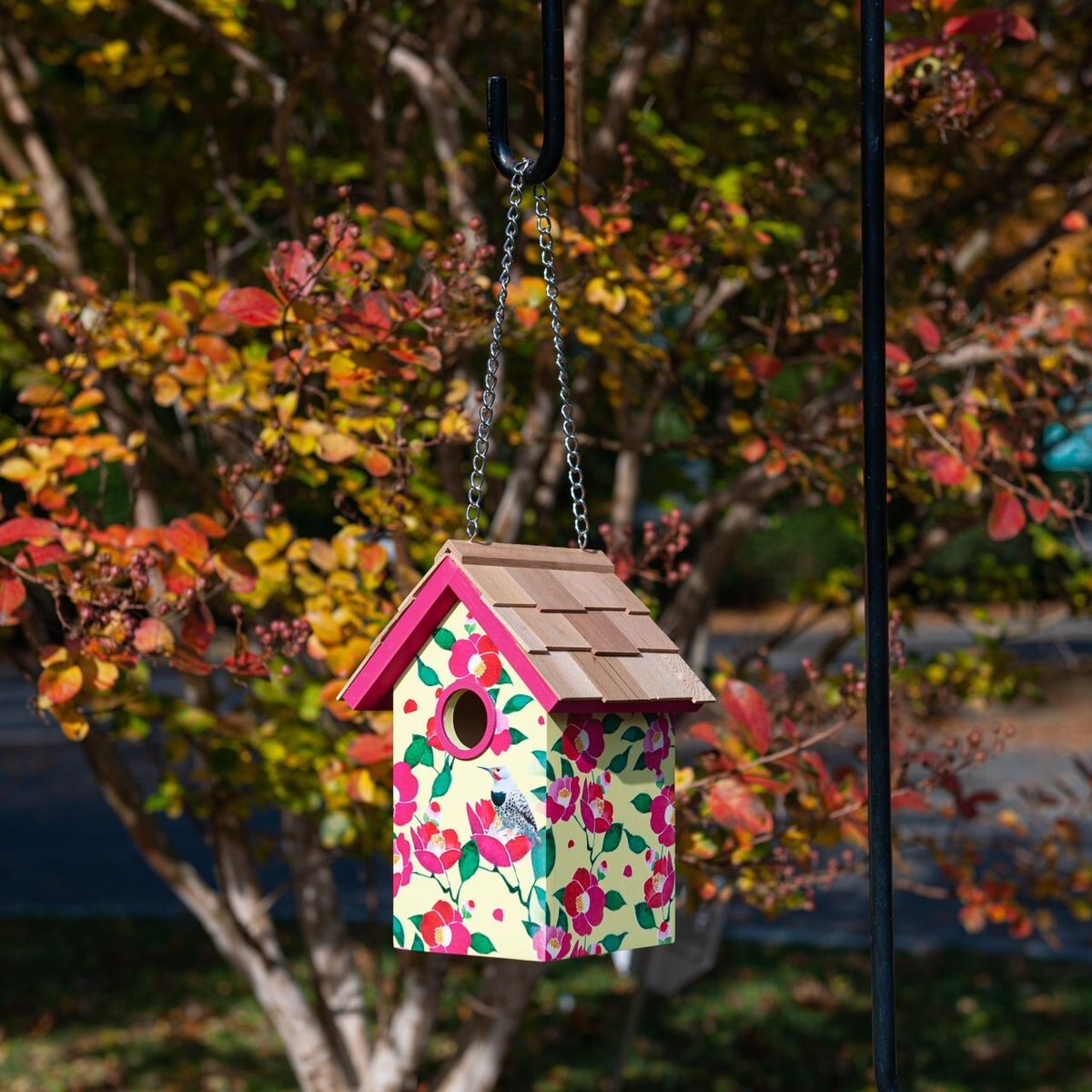 Home Bazaar Printed Cherokee Rose Standard Birdhouse