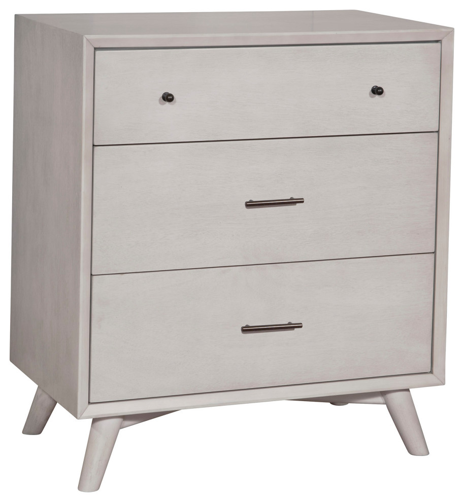 Flynn Mid Century Modern 3 Drawer Small Chest  Gray   Midcentury   Accent Chests And Cabinets   by Kolibri Decor  Houzz