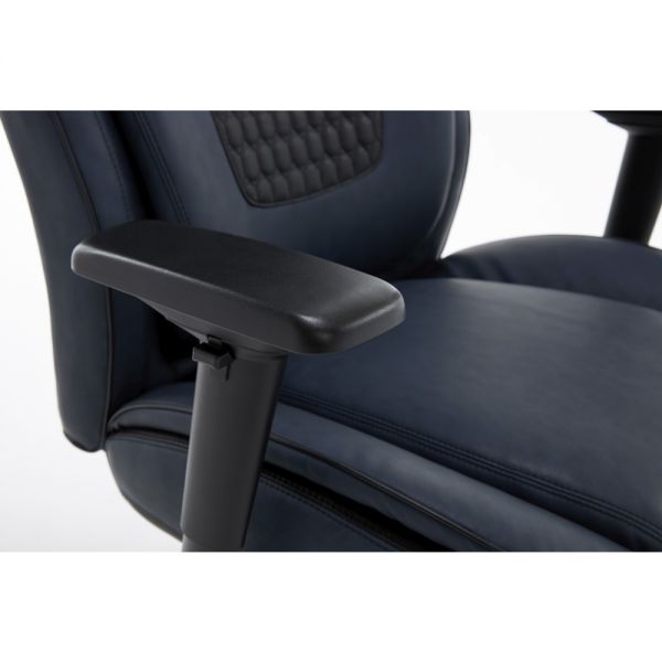 Shaquille O'Neal Nereus Ergonomic Bonded Leather High-Back Executive Chair， Navy