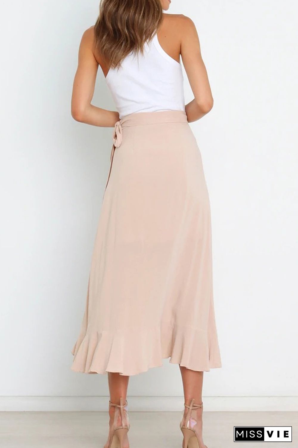 Solid Color Zip Skirt Wholesale