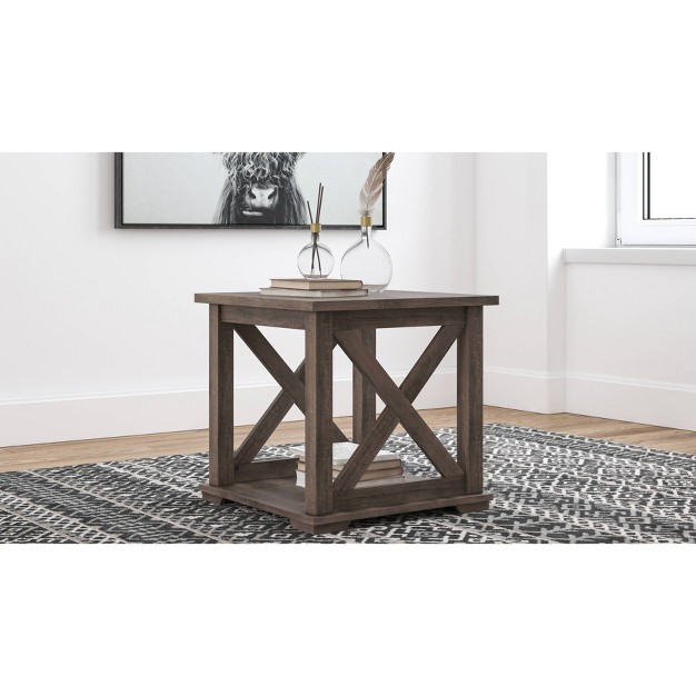 Arlenbry Square End Table Gray Signature Design By Ashley