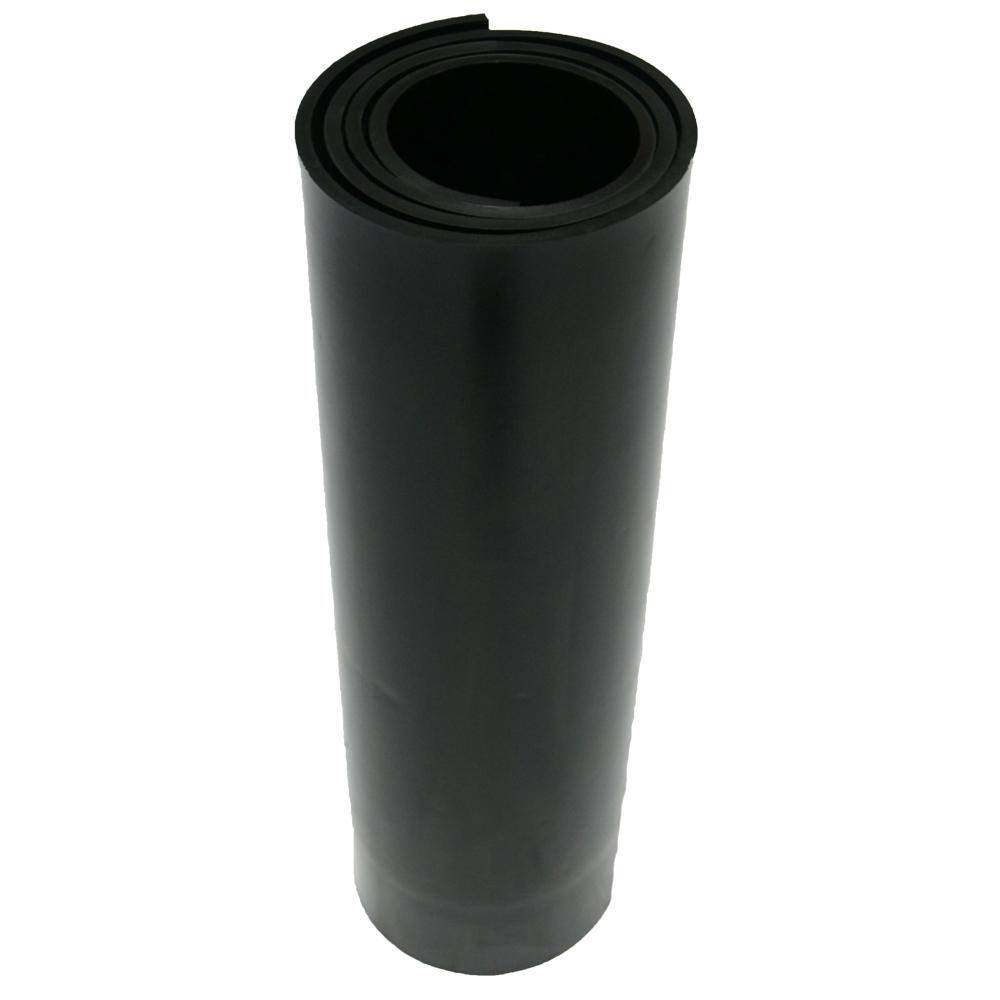 Rubber-Cal 0.032 in. T x 36 in. W x 300 in. L Neoprene Sheet 80A Durometer Smooth Finish No Backing in Black 30-008-032-036-300