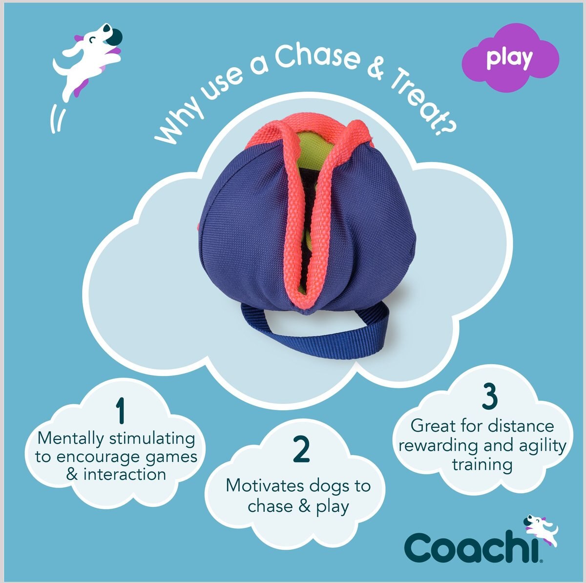 Coachi Chase and Treat Dog Dummy， Navy