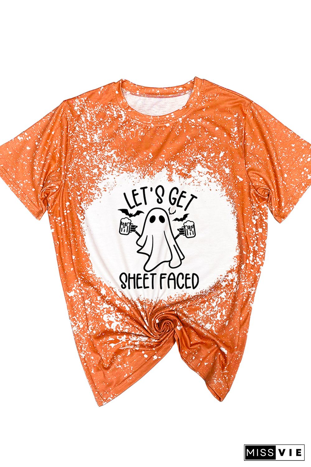 Let's get Sheet Faced ghost halloween Graphic Tee Wholesale