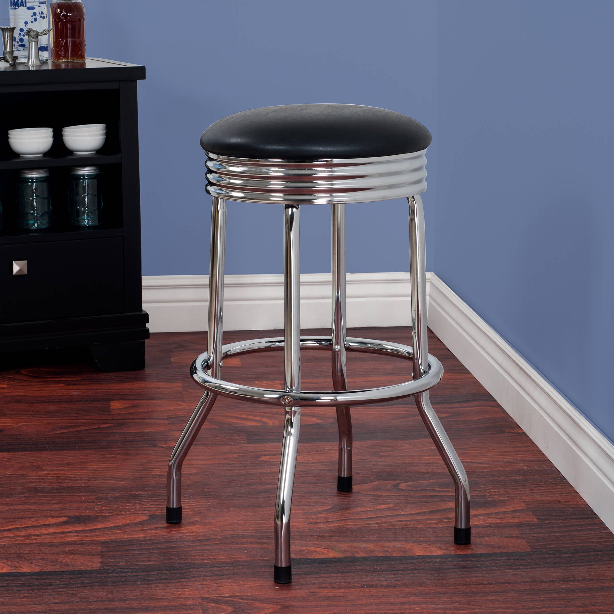 Everyday Home Retro Ribbed Swivel Bar Stool