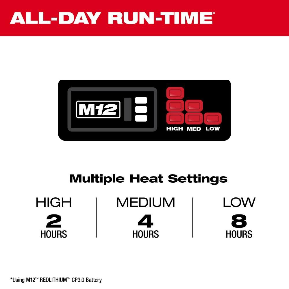 MW M12 Heated AXIS Vest Bare Tool 305B-20SM910 from MW