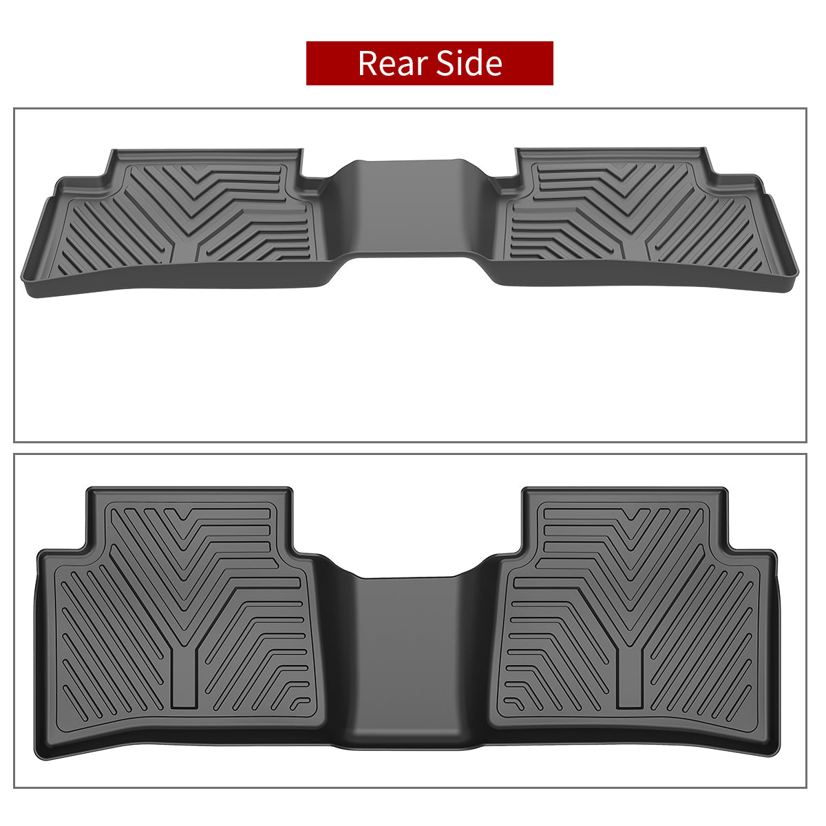 Ledkingdomus TPE Rubber Front and Rear for 2020 2021 2022 Toyota Corolla Sedan Floor Mats Set，Black All-Weather Protection