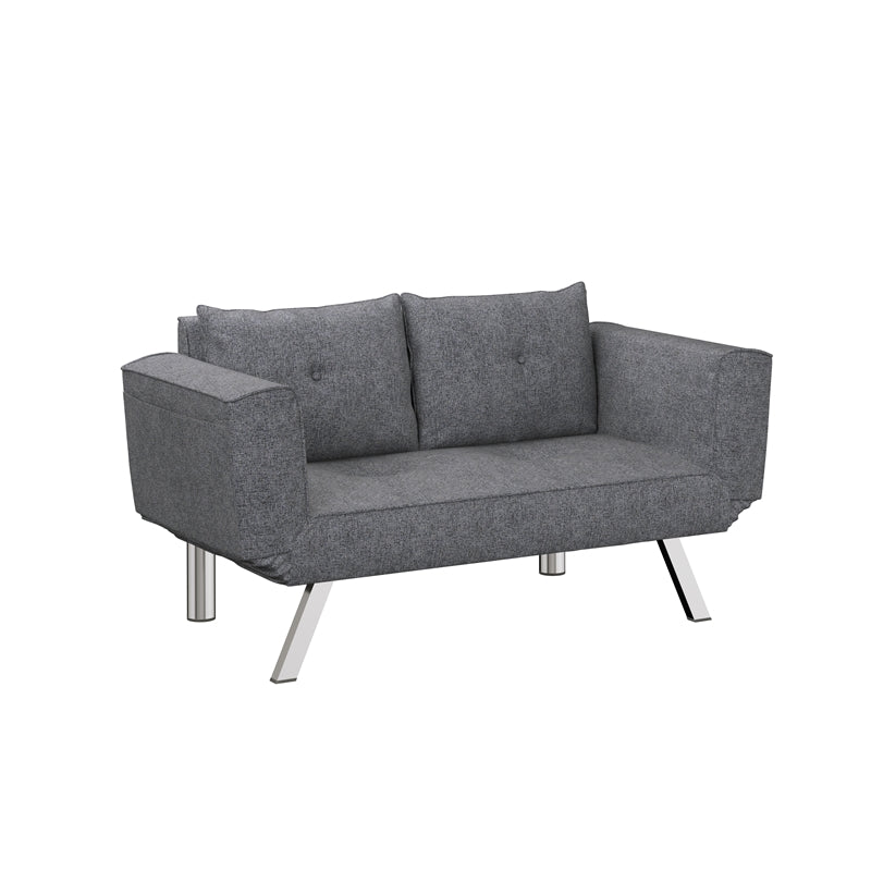 Lifestyle Solutions Serta Morrison Convertible Sofa in Dark Gray Fabric