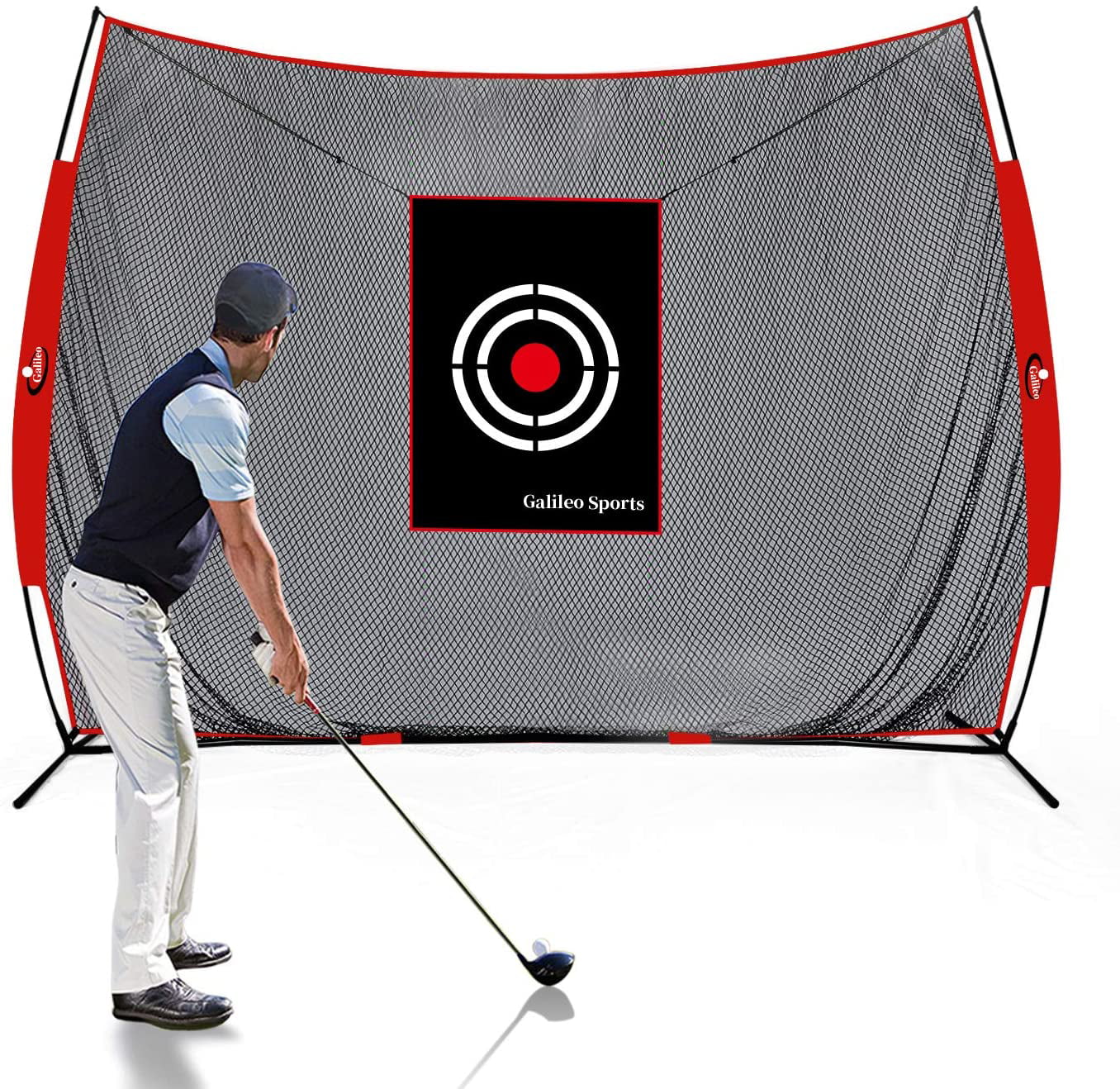 GALILEO Golf Practice Net 10X8Feet Golf Hitting Nets Driving Range Indoor Outdoor Golf Training Aids with Target Carry Bag GG-10X8