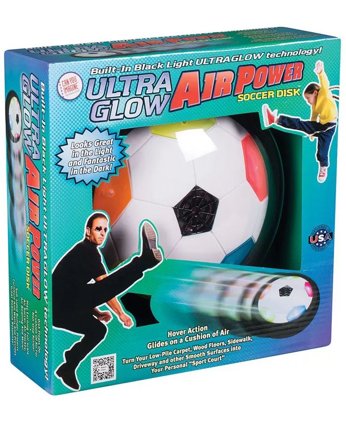 Areyougame Toysmith Can you Imagine  Ultra Glow Air Power Soccer Disk