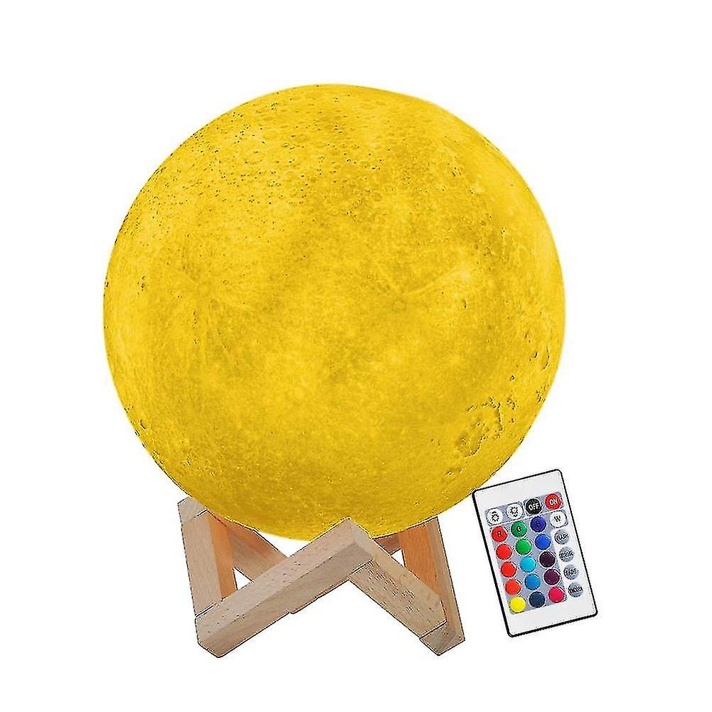 15 Cm Led Moon Lamp 3d Print Moon Light With Remote Control，portable Night Light Lamp With Touch Con