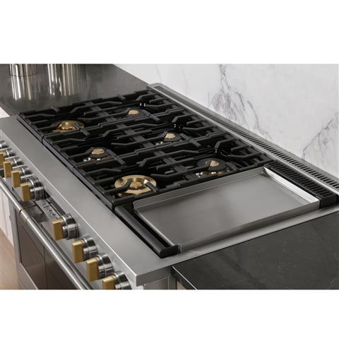 Monogram ZDP486NDTSS 48quot DualFuel Professional Range with 6 Burners a