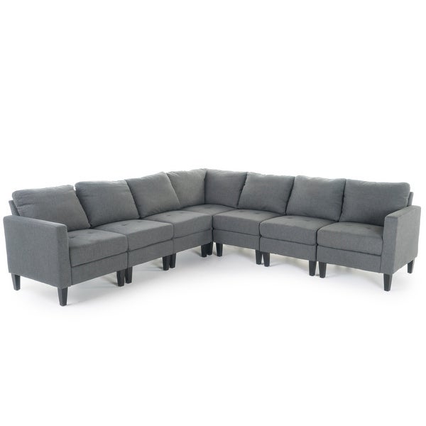 Zahra Fabric 7-piece Sectional Sofa Set by Christopher Knight Home