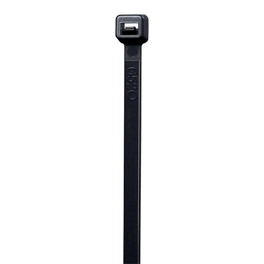 Commercial Electric 11 in. Double Locking Cable Tie Black (100-Pack) XLS-11-75-0C