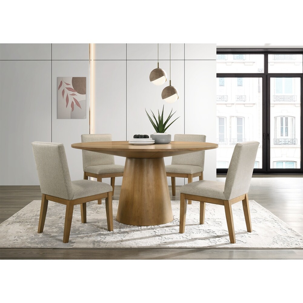 5 Piece Round Dining Table Set with Chairs