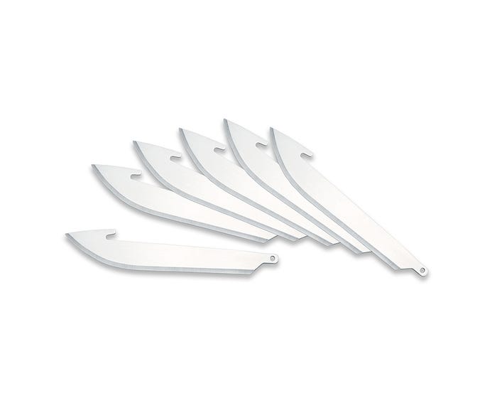 Outdoor Edge Razorsafe 3.5” Drop Point Blade， 6 Pack - RR-6