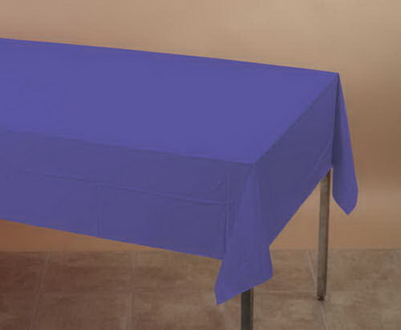 Creative Converting 01287 Purple Plastic Tablecove...