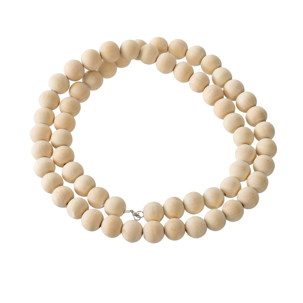 A B Home Natural Wooden Sphere Beads