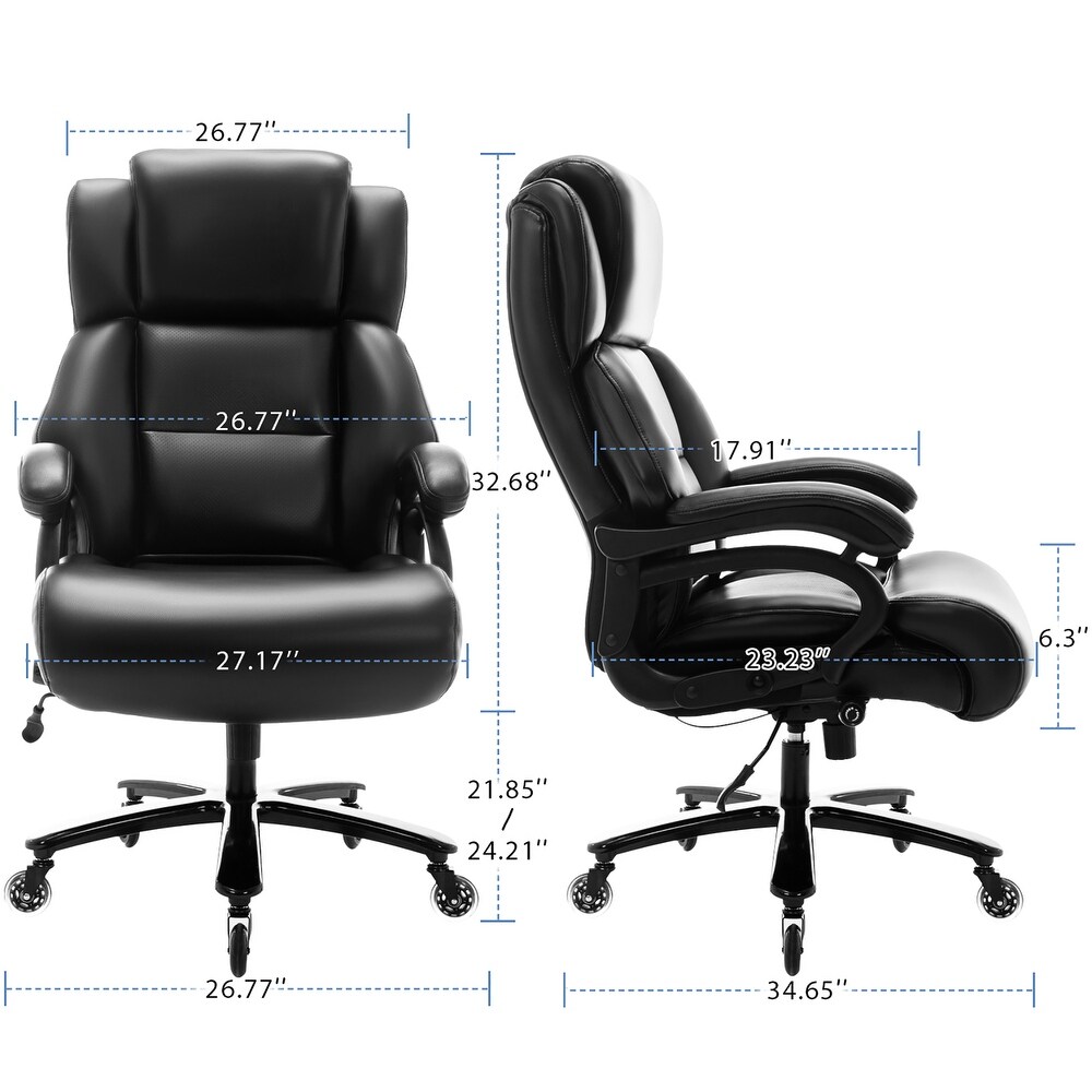 Office Chair Leather Computer Chair for Home Office or Conference.Swivel Desk Chair