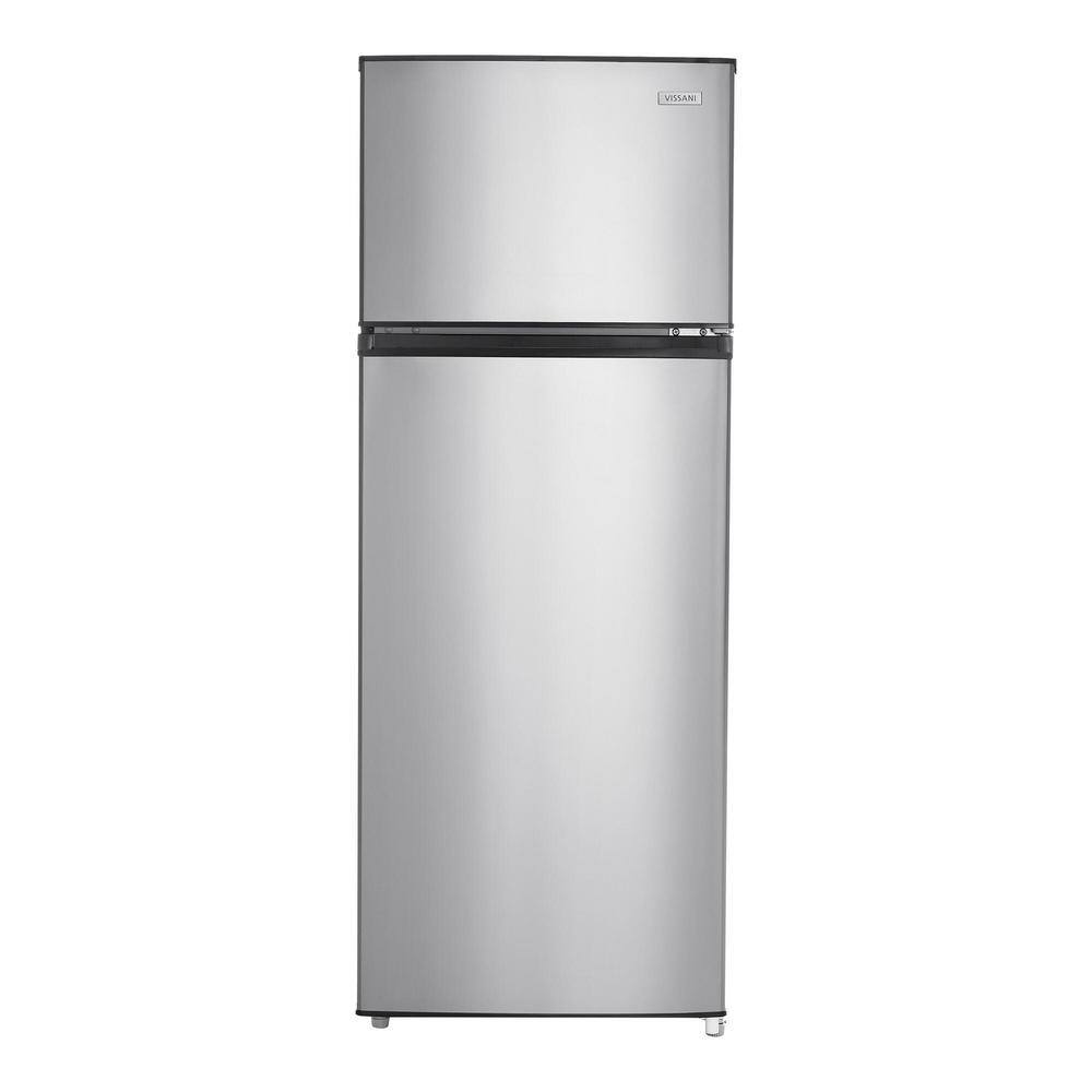 Vissani 7.1 cu. ft. Top Freezer Refrigerator in Stainless Steel Look MDFF7SS