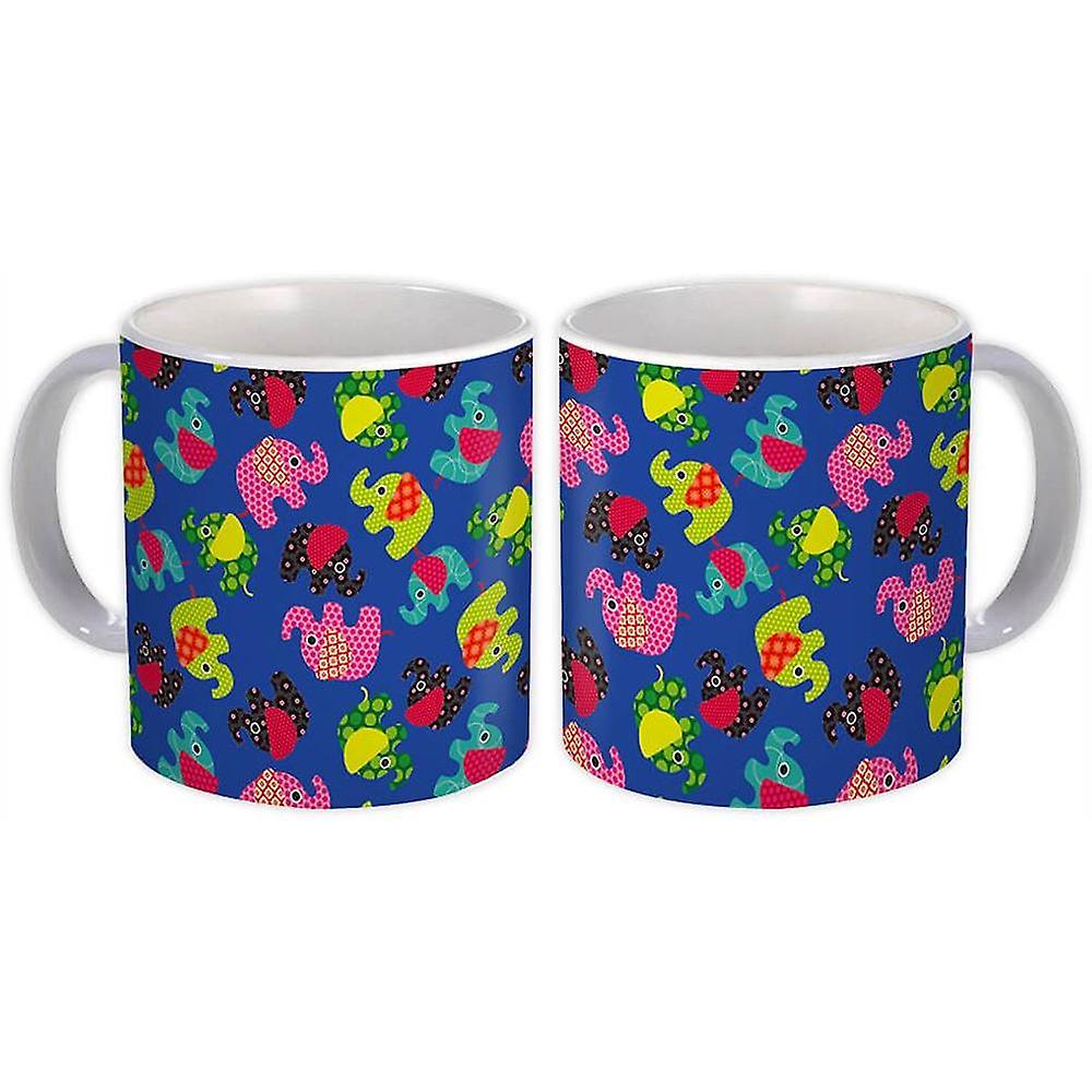 Gift Mug: Patchwork Elephants Newborn