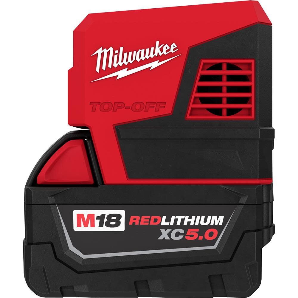 Milwaukee M18 TOP-OFF 175W Power Supply and M18 REDLITHIUM XC5.0 Battery Pack 2846-50 from Milwaukee