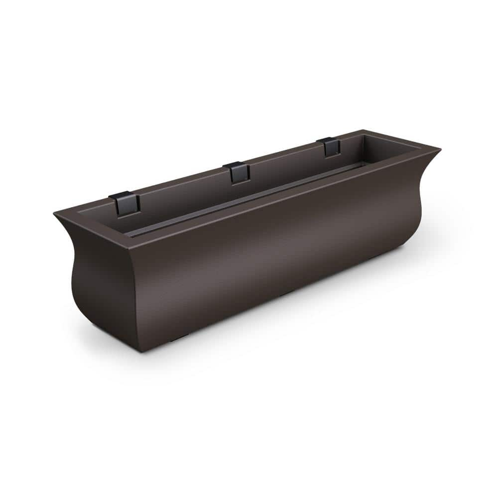 Mayne Valencia 36 in. x 10 in. Espresso Polyethylene Window Box 5871-ES