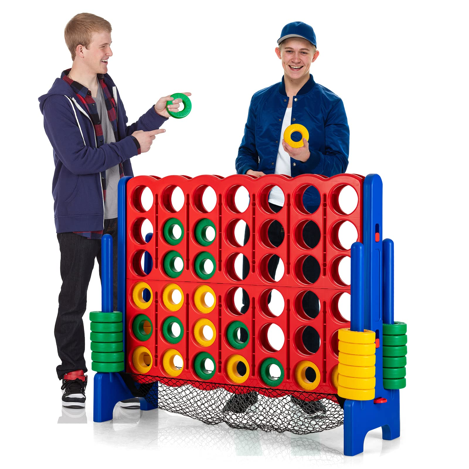 Costzon Jumbo 4-to-Score Giant Game Set, 3.5FT Tall Giant 4 in a Row Game