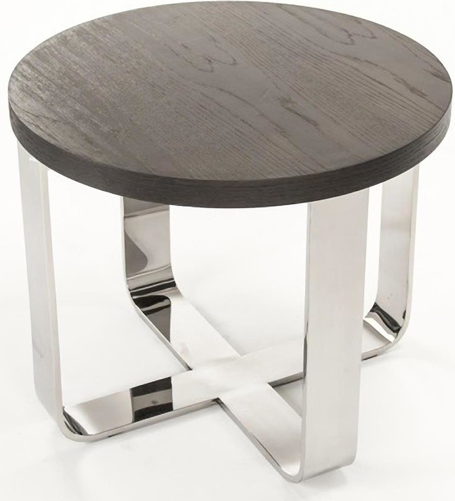 Side Table CROIX Ebony Silver Black   Contemporary   Side Tables And End Tables   by EuroLuxHome  Houzz