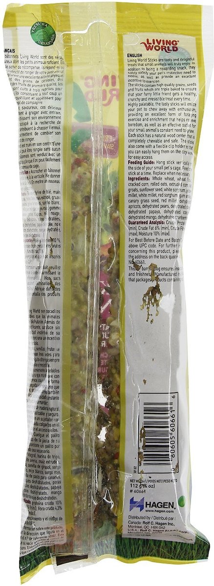 Living World Fruit Rabbit Stick Treats